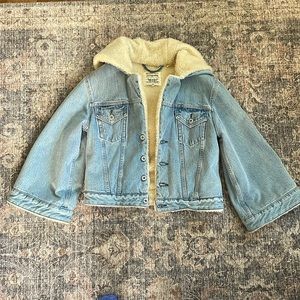 Levi’s Denim and Shearling Jacket with Hood